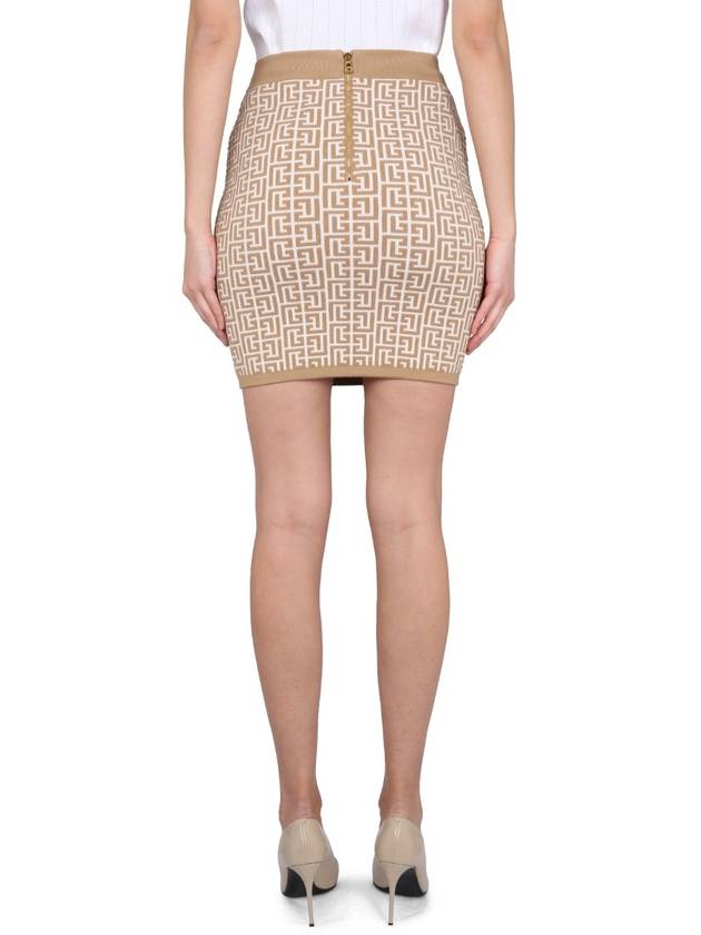 23 ss Knit Skirt WITH All-over Monogram AF0LB005KB02GMX B0650223956 - BALMAIN - BALAAN 4