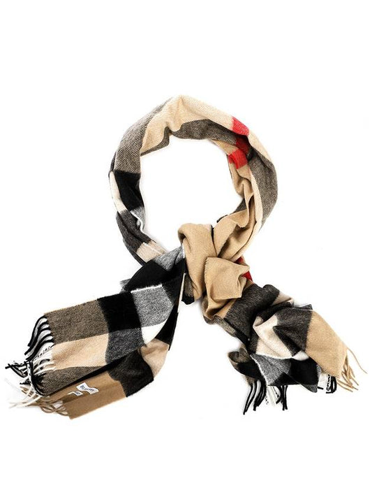 Classic Check Cashmere Muffler Beige - BURBERRY - BALAAN 2