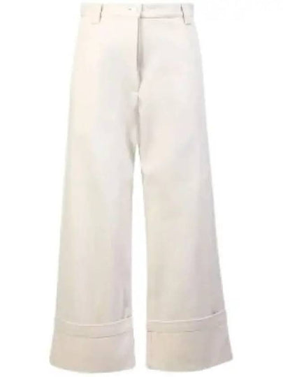 Cotton Wide Pants White - MONCLER - BALAAN 2