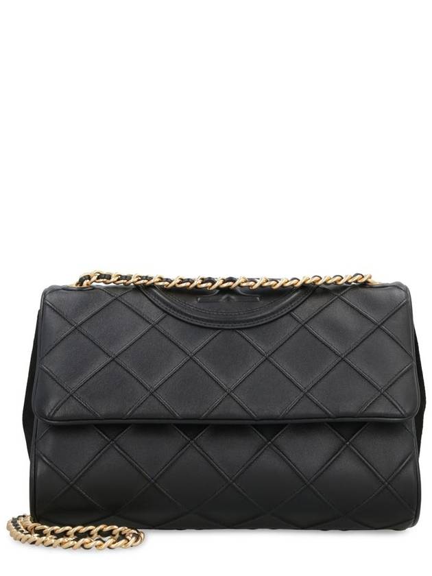 Fleming Soft Frame Stitch Small Shoulder Bag Black - TORY BURCH - BALAAN 2