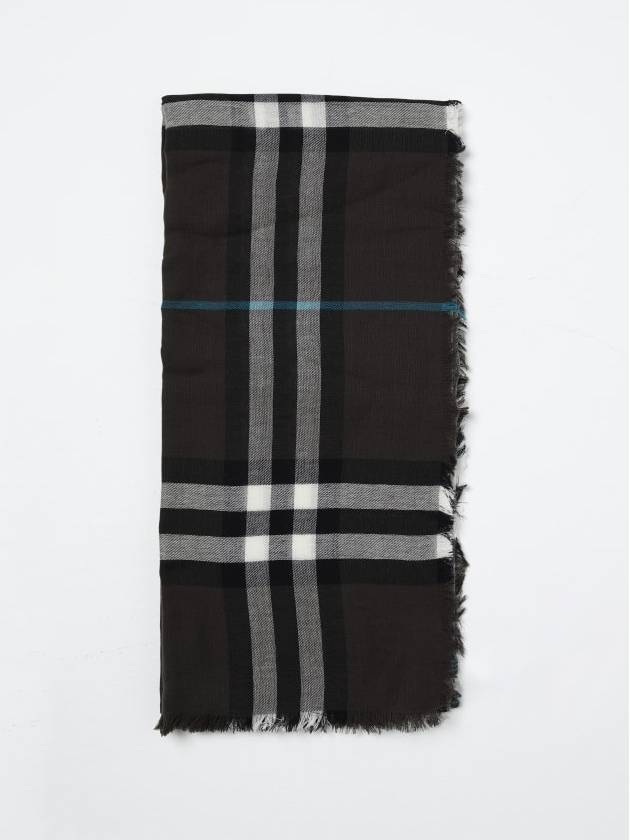 Check Wool Scarf Brown - BURBERRY - BALAAN 2