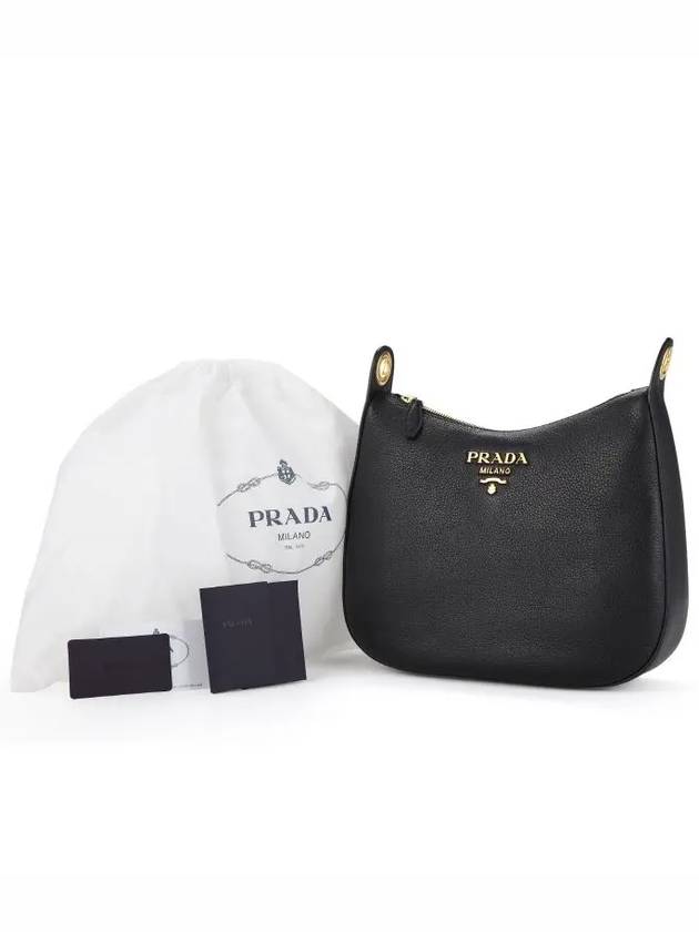 Vitello Phoenix Shoulder Bag Black - PRADA - BALAAN 4