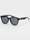 Eyewear Round Frame Sunglasses Black - GUCCI - BALAAN 3