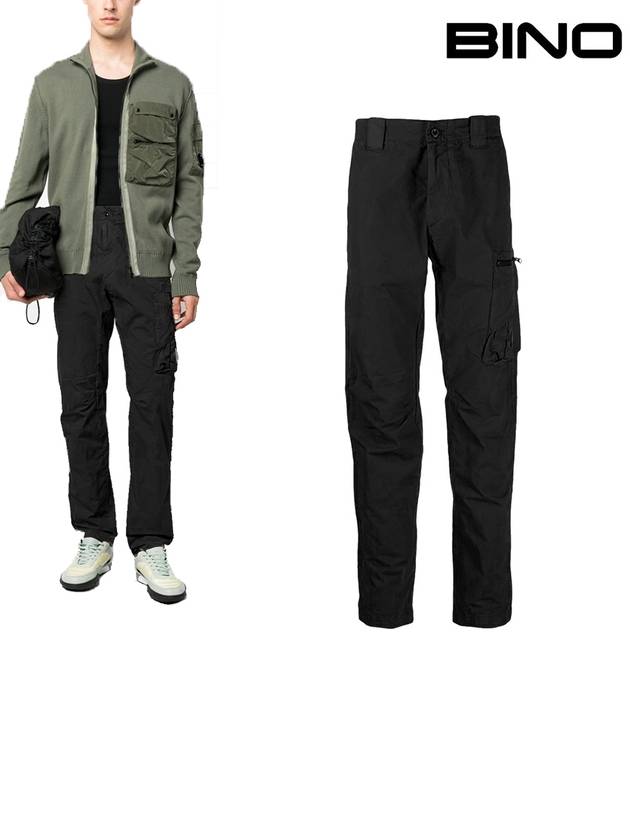 Men's Microlabs Cargo Straight Pants Black - CP COMPANY - BALAAN 2