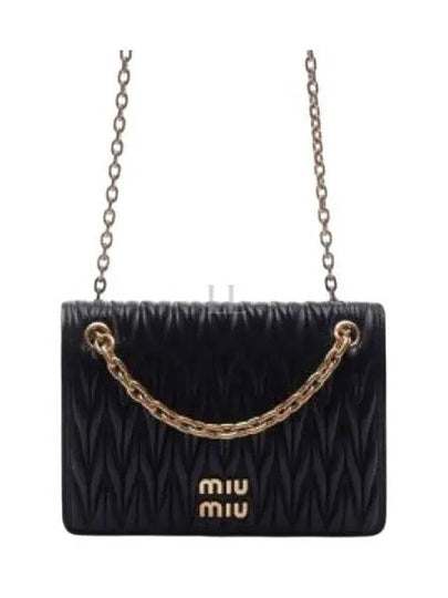 Matelasse Nappa Leather Mini Bag Black - MIU MIU - BALAAN 2