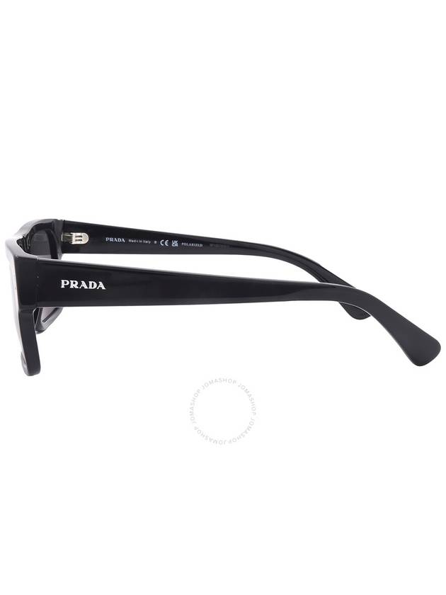 Prada Grey Rectangular Men's Sunglasses PR A10S 16K08G 57 - PRADA - BALAAN 3