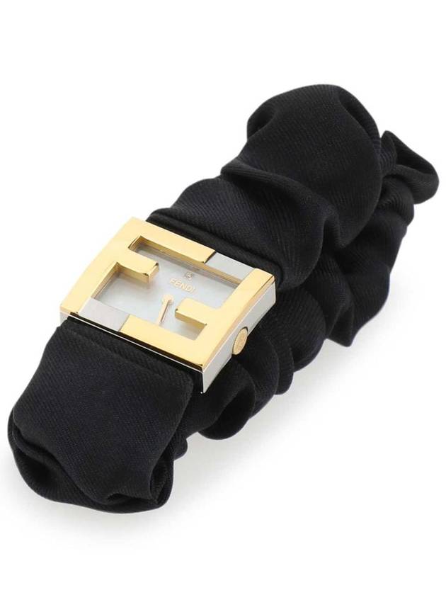 Mania Baguette FF Logo Bezel Watch Black - FENDI - BALAAN 3