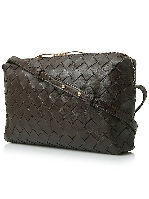 Intrecciato Leather Mini Cross Bag Brown - BOTTEGA VENETA - BALAAN 3