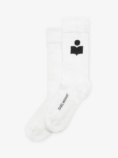 Embroidered Logo Socks White - ISABEL MARANT - BALAAN 2