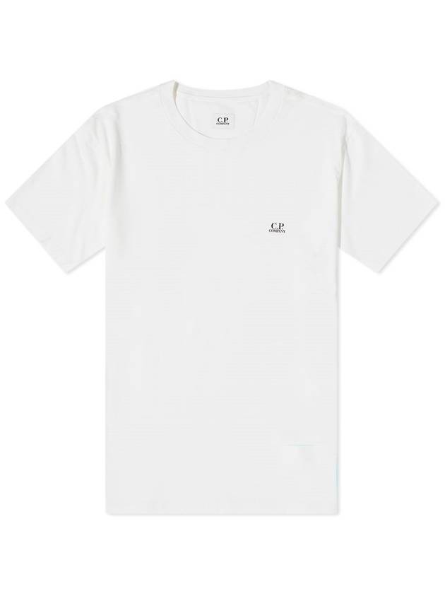 Logo Print Short Sleeve T-Shirt White - CP COMPANY - BALAAN 2