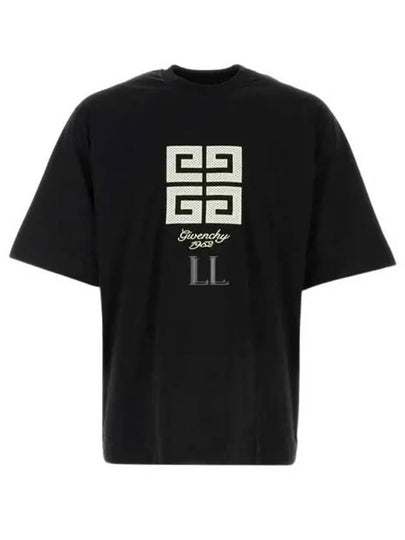 4G Logo Cotton Short Sleeve T-Shirt Black - GIVENCHY - BALAAN 2