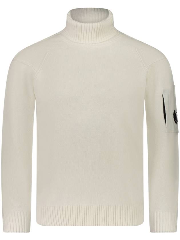 Lambswool GRS Knit Turtleneck White - CP COMPANY - BALAAN 2