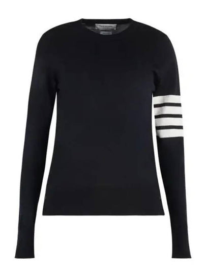 4-Bar Merino Jumper Wool Knit Top Navy - THOM BROWNE - BALAAN 2