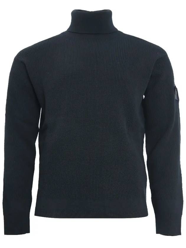 Men's Shadow Project Wappen Knit Turtleneck Black - STONE ISLAND - BALAAN 2