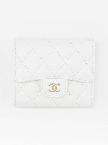 Classic Caviar Small Bicycle Wallet White AP0229 - CHANEL - BALAAN 1