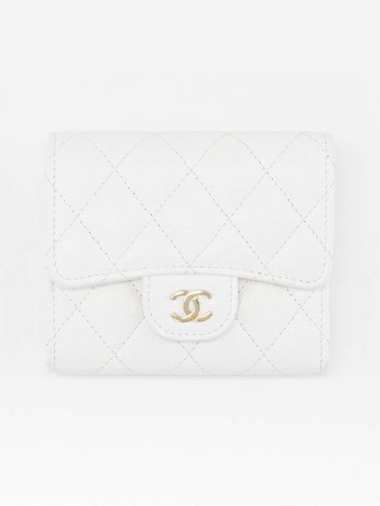 Classic Caviar Small Bicycle Wallet White AP0229 - CHANEL - BALAAN 1