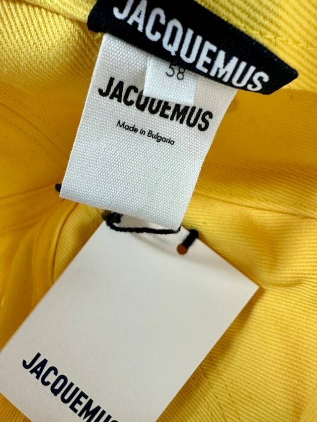 Jacquemus LA CASQUETTE ROND cap hat 226AC402 5001 250 yellow 58 - JACQUEMUS - BALAAN 9