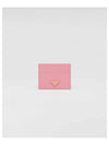 Saffiano Triangle Logo Card Wallet Pink - PRADA - BALAAN.