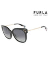 Sunglasses SFU342 0700 Round Acetate Women - FURLA - BALAAN 2