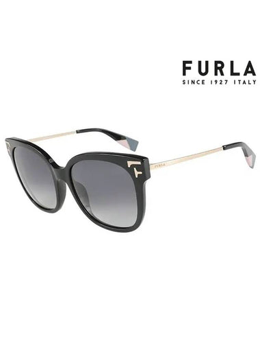 Sunglasses SFU342 0700 Round Acetate Women - FURLA - BALAAN 1