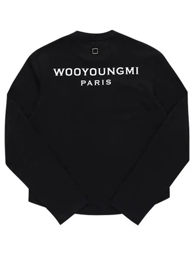 Women s Long Sleeve Back Logo T Shirt Black 201369 - WOOYOUNGMI - BALAAN 3