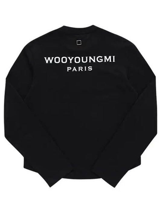 Women s Long Sleeve Back Logo T Shirt Black 201369 - WOOYOUNGMI - BALAAN 2