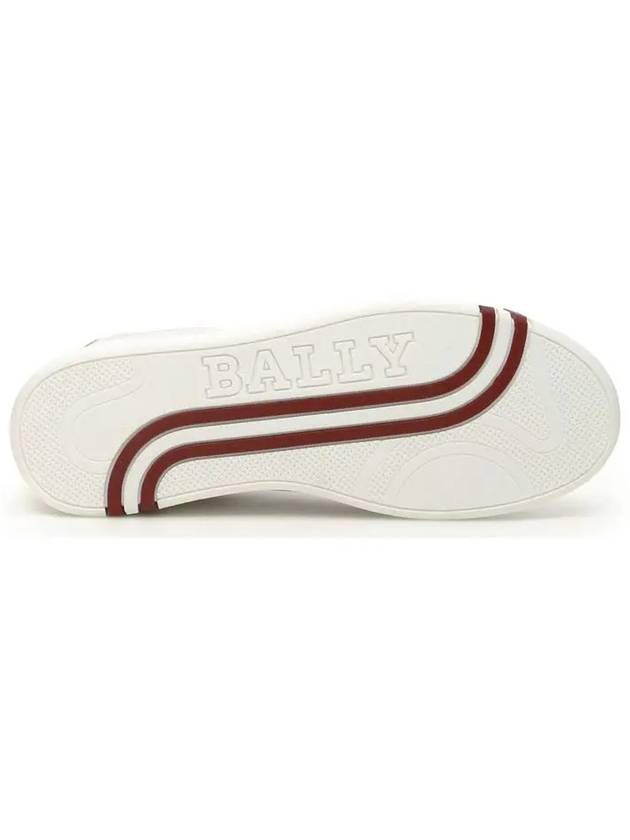 logo leather low-top sneakers white - BALLY - BALAAN 4