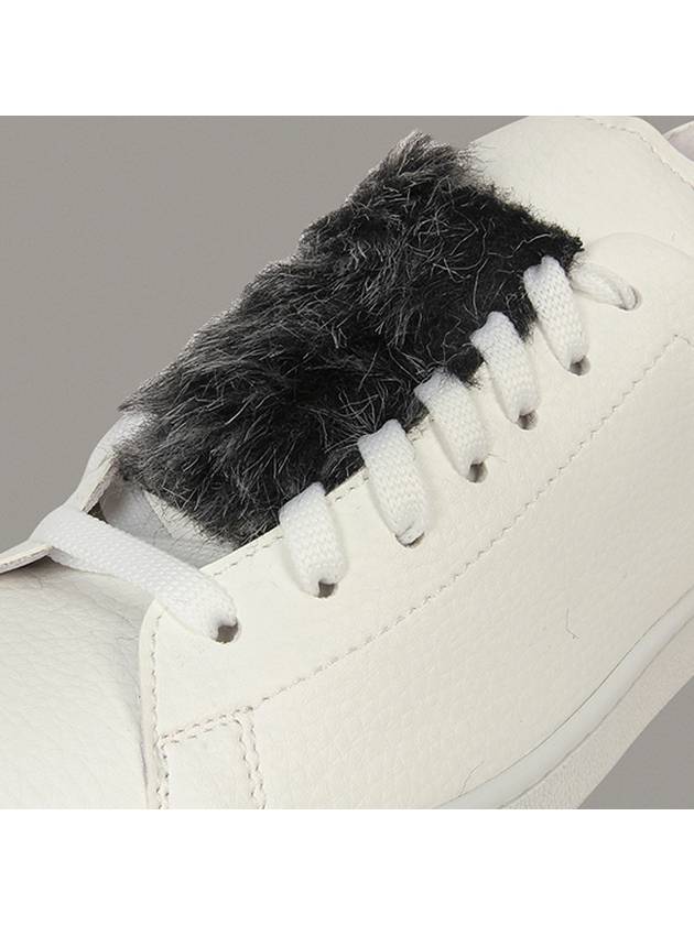 Women's Fur Low Top Sneakers White - JOSHUA SANDERS - BALAAN 9