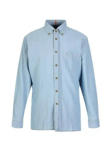 Relaxed fit button down denim shirt 50494727 460 - BOSS - BALAAN 1