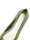 Vara Bow Metallic Leather Flats Green - SALVATORE FERRAGAMO - BALAAN 6