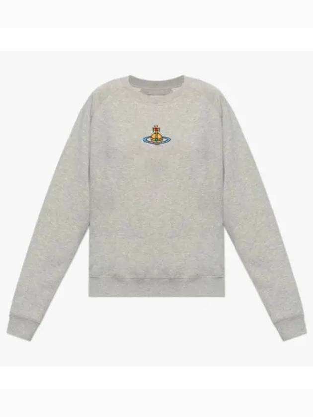 Embroidered Logo Cotton Sweatshirt Grey - VIVIENNE WESTWOOD - BALAAN 2