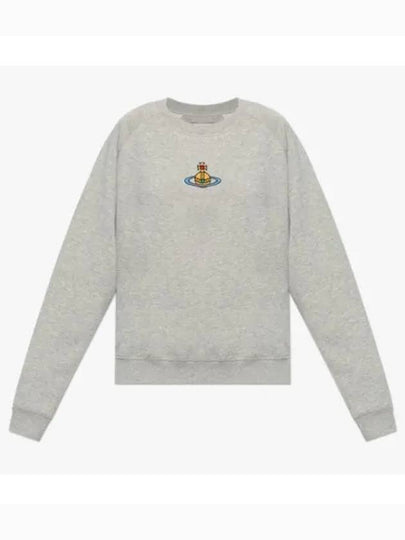 Embroidered Logo Cotton Sweatshirt Grey - VIVIENNE WESTWOOD - BALAAN 2