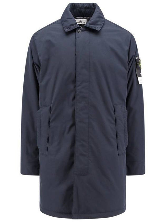 Polyester Micro Twill Jacket Navy - STONE ISLAND - BALAAN 1