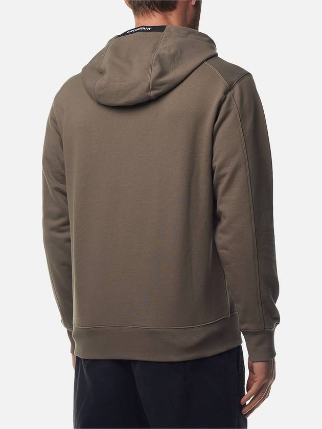 Diagonal Raised Fleece Lens Hoodie Walnut - CP COMPANY - BALAAN 6