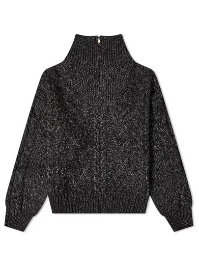 Ribbed Knit Turtleneck Grey - GANNI - BALAAN 2