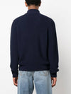 Mock Neck Half Zip-Up Knit Top Navy - A.P.C. - BALAAN 5