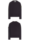 Wappen Patch Crew Neck Knit Top Black - STONE ISLAND - BALAAN 6