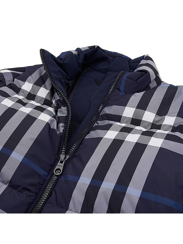 Check Crop Padding Night Blue - BURBERRY - BALAAN 10