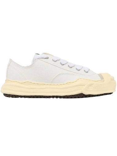 Hank Canvas Low Top Sneakers White - MIHARA YASUHIRO - BALAAN 1