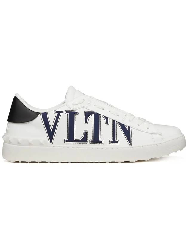 VLTN logo calfskin low-top sneakers white - VALENTINO - BALAAN 3