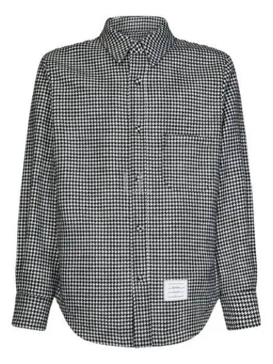 Houndstooth Pattern Shirt Jacket Black White - THOM BROWNE - BALAAN 2