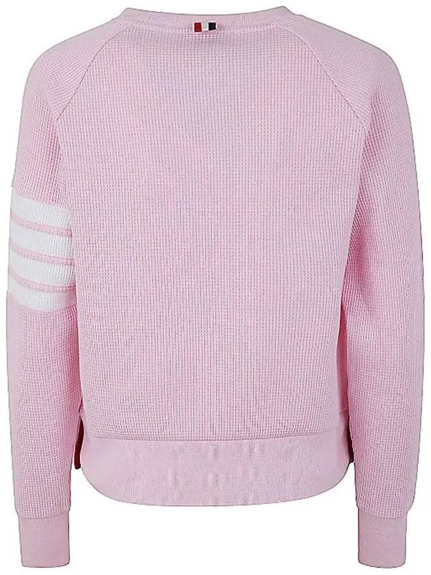 Women's Diagonal Wappen Crew Neck Sweatshirt Pink - THOM BROWNE - BALAAN 3