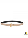 Monogram Square Leather Belt Beige - SAINT LAURENT - BALAAN 2