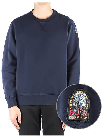 Caleb Basic Logo Patch Sweatshirt Navy - PARAJUMPERS - BALAAN 2