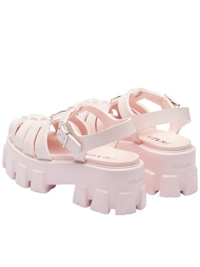 Monolith Rubber Sandals Alabaster Pink - PRADA - BALAAN 2