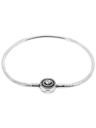 Moments Halo Snake Chain Bracelet Silver - PANDORA - BALAAN 2