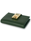 Hug Two-Tone Card Wallet Forest Green - SALVATORE FERRAGAMO - BALAAN 4