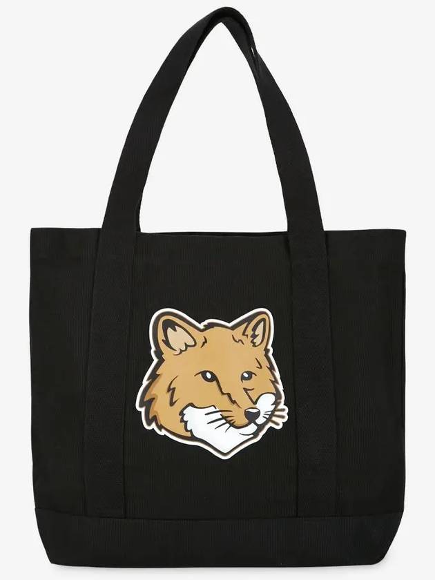 Fox Head Print Tote Bag Black - MAISON KITSUNE - BALAAN 3