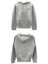 Cd Icon Embroidered Cotton Hoodie Grey - DIOR - BALAAN 5