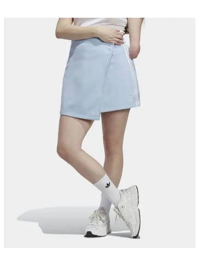 adidas 3S Short Rab Wrapping Skirt Sky Blue IC5476 - ADIDAS - BALAAN 2